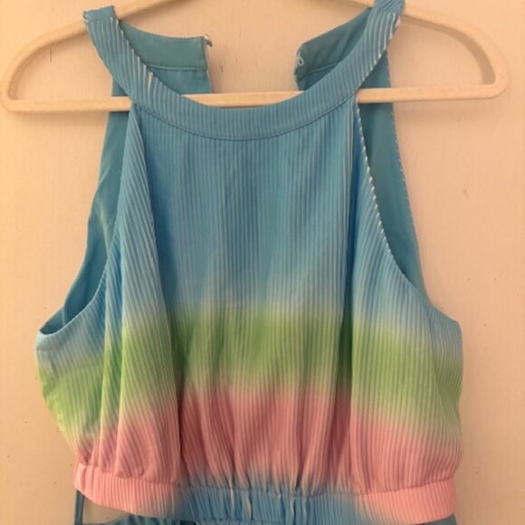 SIMKHAI Braelynn Ombré Plissé Minidress, Sz 10, NWT, Retail $495 - Picture 4 of 9